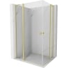 Mexen Mist L Duo kabina prysznicowa uchylna 100 x 95 cm, transparent, złota szczotkowana - 8A4L-100-095-55-00