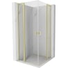Mexen Mist L Duo kabina prysznicowa uchylna 105 x 105 cm, transparent, złota szczotkowana - 8A4L-105-105-55-00