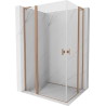 Mexen Mist L Duo kabina prysznicowa uchylna 105 x 95 cm, transparent, miedź szczotkowana - 8A4L-105-095-65-00