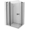 Mexen Mist L Duo kabina prysznicowa uchylna 120 x 105 cm, transparent, czarna - 8A4L-120-105-70-00