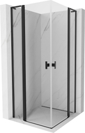 Mexen Mist L Duo kabina prysznicowa uchylna 110 x 110 cm, transparent, czarna - 8A4L-110-110-70-00