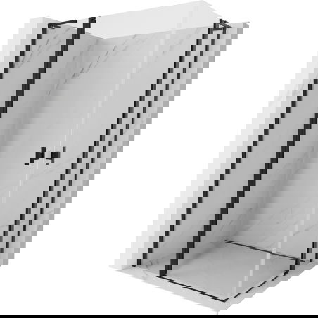 Mexen Mist L Duo kabina prysznicowa uchylna 120 x 110 cm, transparent, czarna - 8A4L-120-110-70-00