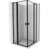 Mexen Mist L Duo kabina prysznicowa uchylna 95 x 95 cm, czarna ramka, czarna - 8A4L-095L-095P-70-70