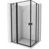 Mexen Mist Duo kabina prysznicowa uchylna 100 x 95 cm, czarna ramka, czarna - 8A4-100L-095P-70-70