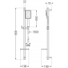Mexen DQ54 zestaw prysznicowy suwany, czarny - 785544581-71