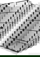 Mexen Mist L Duo kabina prysznicowa uchylna 120 x 90 cm, czarna kratka, czarna - 8A4L-120L-090P-70-77