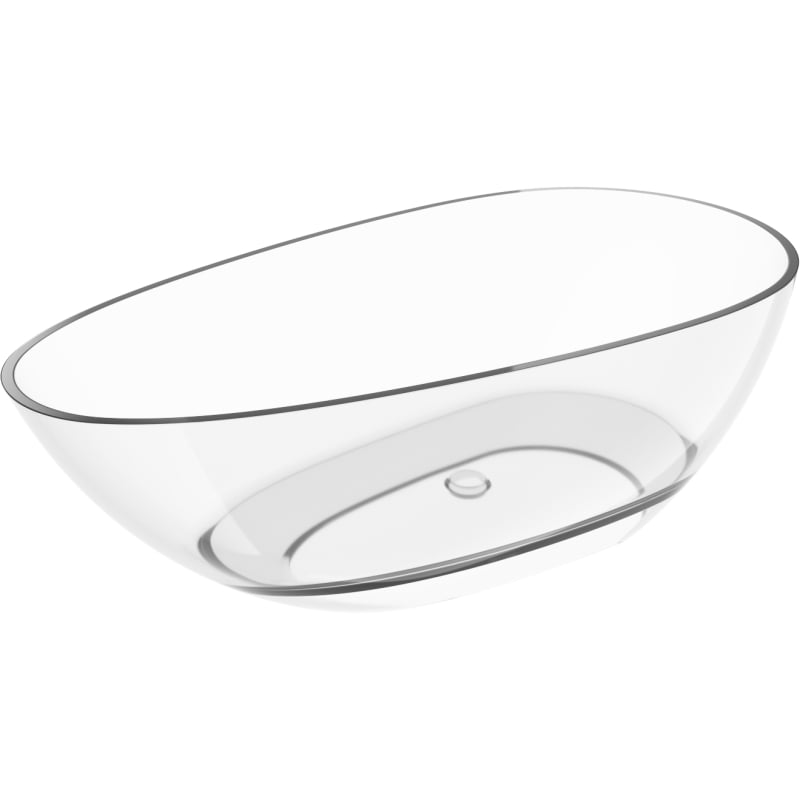 Mexen Glass wanna wolnostojąca transparentna 170 x 85 cm, clear, korek chrom - 58061708508