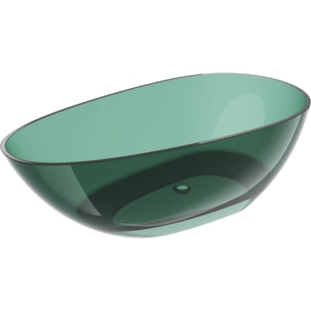 Mexen Glass teal wanna wolnostojąca transparentna 170 x 85 cm, korek chrom - 58061708511