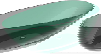Mexen Glass teal wanna wolnostojąca transparentna 170 x 85 cm, korek chrom - 58061708511