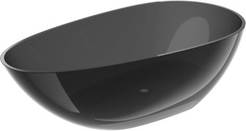 Mexen Glass wanna wolnostojąca transparentna 160 x 80 cm, black, korek chrom - 58061608013