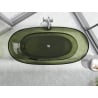 Mexen Pure olive wanna wolnostojąca transparentna 170 x 80 cm, korek chrom - 58071708001