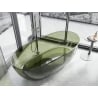 Mexen Pure olive wanna wolnostojąca transparentna 170 x 80 cm, korek chrom - 58071708001