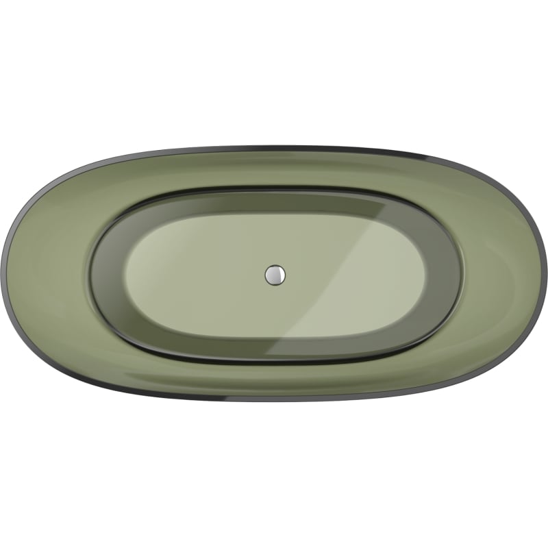 Mexen Pure olive wanna wolnostojąca transparentna 170 x 80 cm, korek chrom - 58071708001