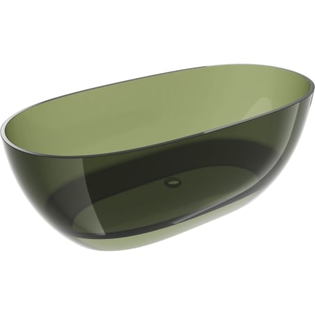 Mexen Pure olive wanna wolnostojąca transparentna 170 x 80 cm, korek chrom - 58071708001