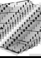 Mexen Mist Duo kabina prysznicowa uchylna 120 x 90 cm, czarna kratka, czarna - 8A4-120L-090P-70-77