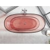 Mexen Pure coral wanna wolnostojąca transparentna 170 x 80 cm, korek chrom - 58071708004