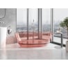 Mexen Pure coral wanna wolnostojąca transparentna 170 x 80 cm, korek chrom - 58071708004
