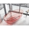 Mexen Pure coral wanna wolnostojąca transparentna 170 x 80 cm, korek chrom - 58071708004