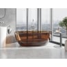 Mexen Pure earth wanna wolnostojąca transparentna 170 x 80 cm, korek chrom - 58071708005