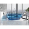 Mexen Pure wanna wolnostojąca transparentna 170 x 80 cm, denim, korek chrom - 58071708007