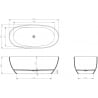 Mexen Pure clear wanna wolnostojąca transparentna 170 x 80 cm, korek chrom - 58071708008