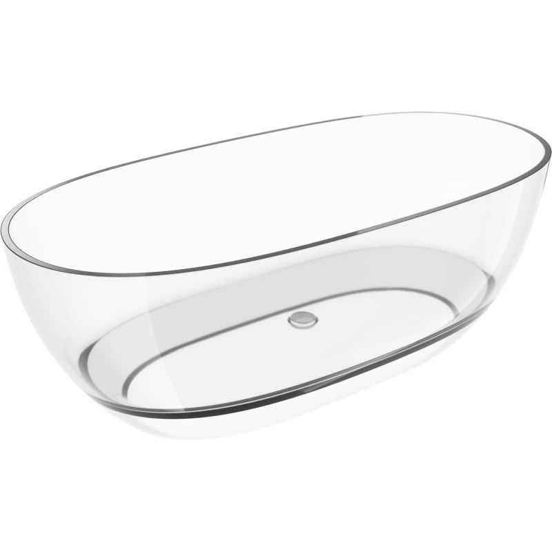 Mexen Pure clear wanna wolnostojąca transparentna 170 x 80 cm, korek chrom - 58071708008