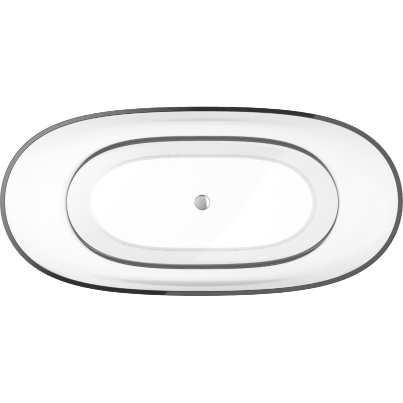 Mexen Pure wanna wolnostojąca transparentna 170 x 80 cm, clear, korek chrom - 58071708008