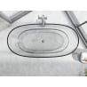 Mexen Pure clear wanna wolnostojąca transparentna 170 x 80 cm, korek chrom - 58071708008