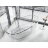 Mexen Pure clear wanna wolnostojąca transparentna 170 x 80 cm, korek chrom - 58071708008