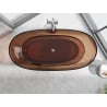 Mexen Pure cherry wanna wolnostojąca transparentna 170 x 80 cm, korek chrom - 58071708009