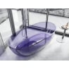 Mexen Pure wanna wolnostojąca transparentna 170 x 80 cm, dark slate blue, korek chrom - 58071708010