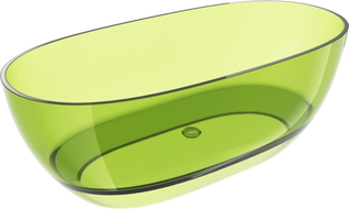 Mexen Pure lime wanna wolnostojąca transparentna 170 x 80 cm, korek chrom - 58071708012