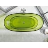Mexen Pure lime wanna wolnostojąca transparentna 170 x 80 cm, korek chrom - 58071708012