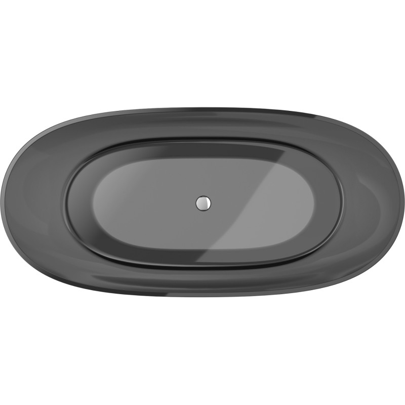Mexen Pure wanna wolnostojąca transparentna 170 x 80 cm, black, korek chrom - 58071708013