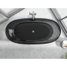 Mexen Pure wanna wolnostojąca transparentna 170 x 80 cm, black, korek chrom - 58071708013