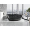 Mexen Pure wanna wolnostojąca transparentna 170 x 80 cm, black, korek chrom - 58071708013