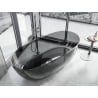 Mexen Pure black wanna wolnostojąca transparentna 170 x 80 cm, korek chrom - 58071708013