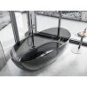 Mexen Pure wanna wolnostojąca transparentna 170 x 80 cm, black, korek chrom - 58071708013