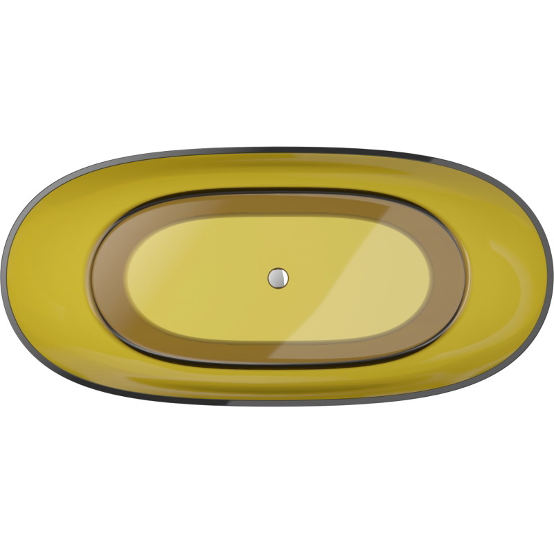 Mexen Pure honey wanna wolnostojąca transparentna 170 x 80 cm, korek chrom - 58071708015