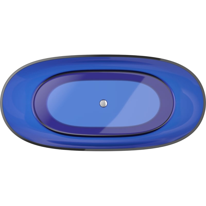 Mexen Pure sapphire wanna wolnostojąca transparentna 170 x 80 cm, korek chrom - 58071708016