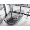 Mexen Pure wanna wolnostojąca transparentna 170 x 80 cm, smoke, korek chrom - 58071708019