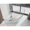 Mexen Vea clear wanna wolnostojąca transparentna 180 x 80 cm, korek chrom - 58091808008