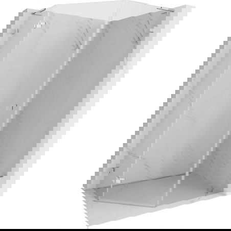 Mexen Lunar L kabina prysznicowa pięciokątna uchylna lewa 80 x 90 cm, transparent, chrom - 831L-080L-090P-01-00-L