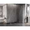 Mexen Lunar L kabina prysznicowa pięciokątna uchylna prawa 90x100 cm, transparent, nikiel szczotkowany - 831L-090P-100L-97-00-P