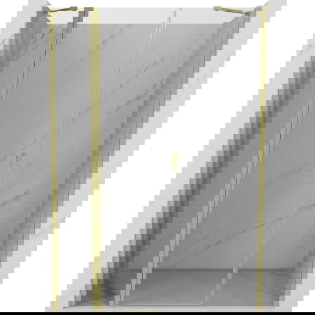 Mexen Mist drzwi prysznicowe uchylne 145 cm, transparent, złote szczotkowane - 8A4-145-001-55-00