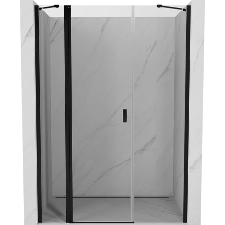 Mexen Mist drzwi prysznicowe uchylne 140 cm, transparent, czarne - 8A4-140-001-70-00