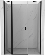 Mexen Mist drzwi prysznicowe uchylne 145 cm, transparent, czarne - 8A4-145-001-70-00