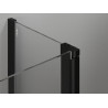 Mexen Mist drzwi prysznicowe uchylne 155 cm, transparent, czarne - 8A4-155-001-70-00
