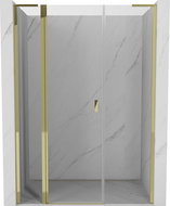 Mexen Mist L drzwi prysznicowe uchylne 135 cm, transparent, złote - 8A4L-135-001-50-00