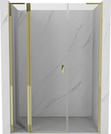 Mexen Mist L drzwi prysznicowe uchylne 145 cm, transparent, złote - 8A4L-145-001-50-00